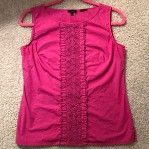 Talbots sleeveless woven top